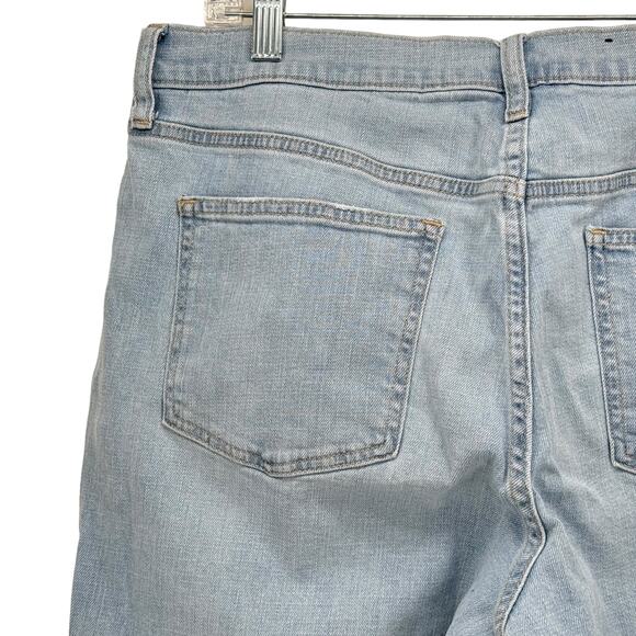 Gap Women's Jeans Girlfriend SZ 14 / 32 Mid Rise Raw Hem Plus Blue - Picture 10 of 13